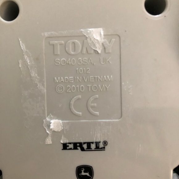 🎄VTG Tomy John  Deere toy Loader plastic With Little People Character - Picture 3 of 8